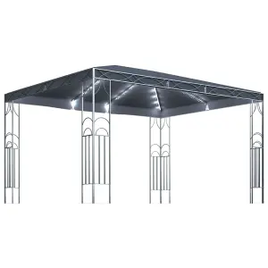 Berkfield Gazebo with LED String Lights 400x300 cm Anthracite