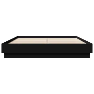 Berkfield Bed Frame with LED without Mattress Black 150x200 cm King Size