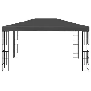 Berkfield Gazebo with LED String Lights 3x4 m Anthracite