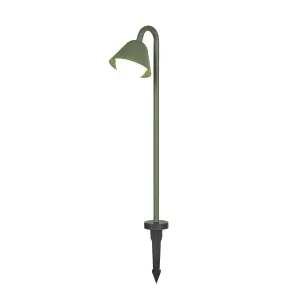 GoodHome Denar Matt Green LED Outdoor Stake light (D)120mm