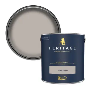 Dulux Trade Heritage Pebble Grey Velvet matt Wall paint, 2.5L