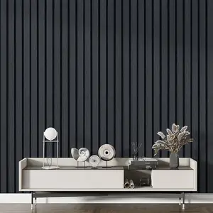 STRIVO Acoustic Wide Slat Wall Panel - Charcoal