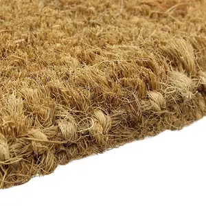 JVL Eco Friendly Ryburn Plain Natural Coir Doormat 40x68cm