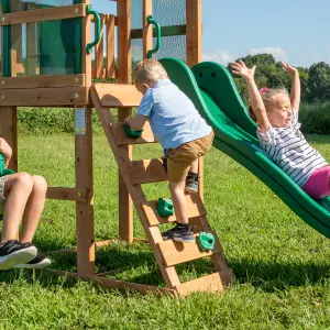 Backyard Discovery Buckley Hill Cedar Wooden Climbing Frame with 2 x Swings and 1 x Slide