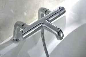 Nes Home Modern Bath Shower Mixer Tap with Deck Pillar Shower Taps Set And Kit