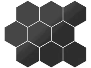 Set of 8 Self-adhesive wall decoration - Black Polished