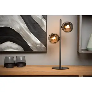 Lucide Tycho Retro Table Lamp - 2xG9 - Black