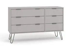 Core Products Augusta Industrial Grey 3+3 Drawer Wide Chest