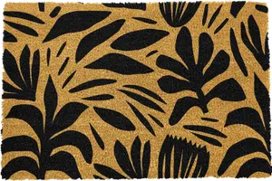 Abstract Leaf Patterns Doormat