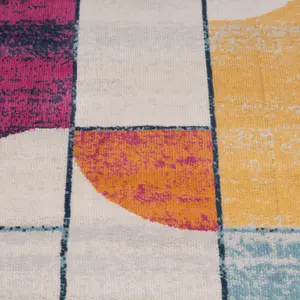 Fun Multicolour Geo Wabi Sabi Retro Area Rug 120x170cm