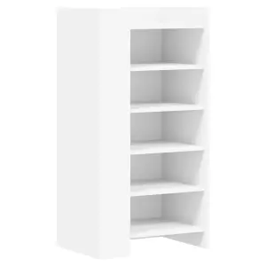 Berkfield Shoe Cabinet White 52x37.5x100 cm Engineered Wood