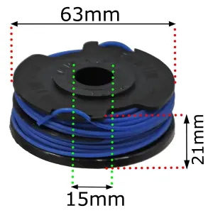 SPARES2GO Line and Spool compatible with Qualcast GT36Li YT7421-01 Strimmer Trimmer