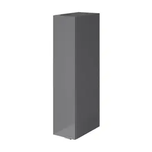 GoodHome Imandra Gloss Grey Single Deep Wall cabinet (W)200mm (H)900mm