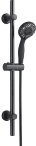 KeenFix Matt Black 700mm Shower Riser Rail Kit