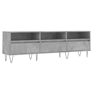 Berkfield TV Cabinet Concrete Grey 150x30x44.5 cm Engineered Wood