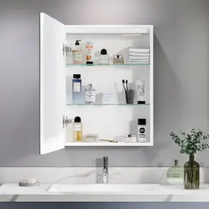 Bathroom Cabinet Mirror with LED Lights - 45cm x 60cm