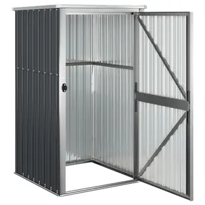 Berkfield Garden Tool Shed Anthracite 88x89x161 cm Galvanised Steel