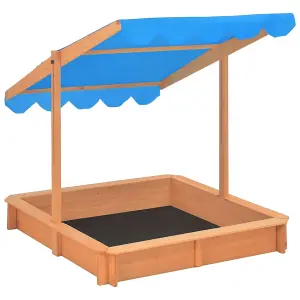 Berkfield Sandbox with Adjustable Roof Firwood 115x115x115 cm