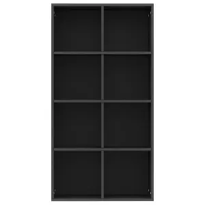 Berkfield Book Cabinet/Sideboard Black 66x30x130 cm Engineered Wood