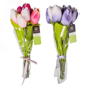 Spring Flowering Artificial Tulip Bouquet 9PCS