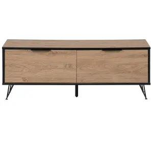 Beliani Industrial TV Stand Light Wood HALSTON