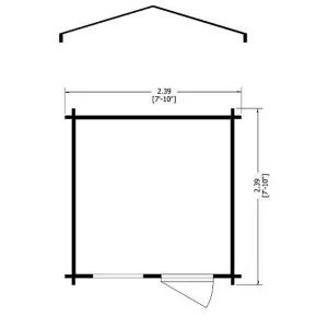 Crinan Log Cabin Home Office Garden Room Approx 8 x 8 Feet