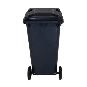 Charles Bentley Outdoor Household Waste Medium Rubbish 120 Litre Wheelie Bin