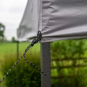 No Sides Silver Lined Gazebo 3x3m Dark Grey