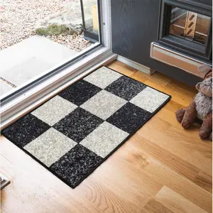 Mistie Door Mat Black/White / Rectangle 80 x 150cm