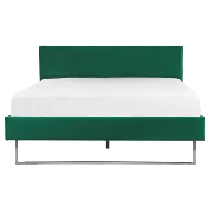 Velvet EU King Size Bed Green BELLOU