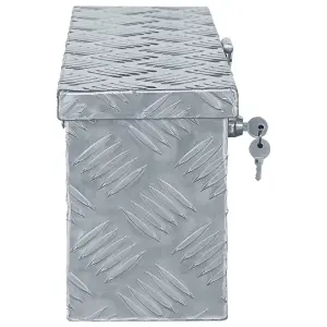 Berkfield Aluminium Box 48.5x14x20 cm Silver