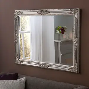 Madeleine Glass Mirror Silver / 74cm H x 104cm W