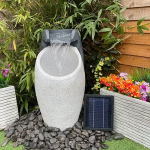 Pouring Vase Contemporary Solar Water Feature