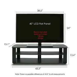 Furinno 11191BK THE Entertainment Center TV Stand, Black