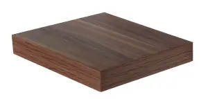 240mm floating hudson shelf kit, walnut effect