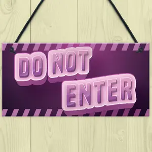 DO NOT ENTER Sign Neon Effect Girls Gaming Sign For Girls Bedroom Daughter Gift