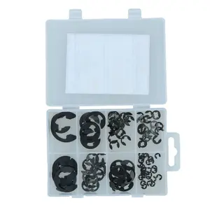 135pc E-Clip External Retaining Clips for Hinge Pins Rotating Shafts 3mm - 19mm