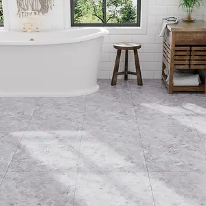 24 Pcs Marble Effect Self Adhesive Vinyl Stone Effect Flooring Tiles 5 m² Coverage