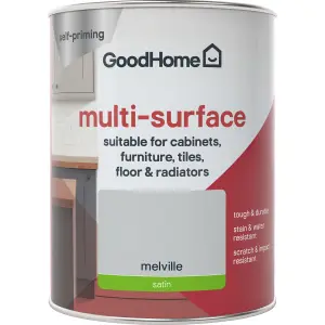 GoodHome Durable Melville Satin Multi-surface paint, 750ml