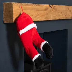 40cm Battery Operated Animated Door Hanging Santa Legs Decoration