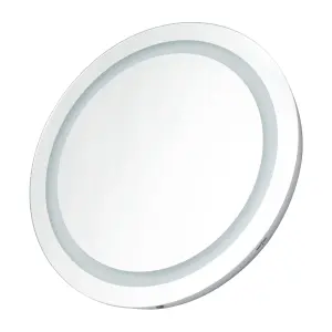 Litecraft Tay Silver LED Circular Bathroom Mirror Wall Light