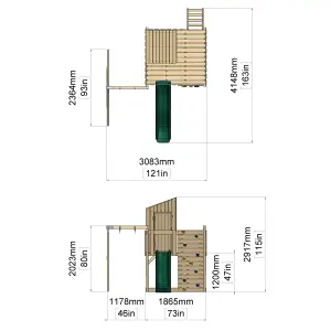 PolarPlay Kids Climbing Tower & Playhouse with Swing and Slide - Swing Destin Rose