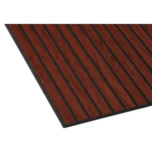 Acupanel Contemporary Makore Figured Wood Slat Wall Panel (Non-Acoustic) 240cm x 60cm