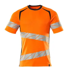 Mascot Accelerate Safe Modern Fit T-shirt (Hi-Vis Orange/Dark Navy)  (XX Large)