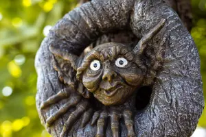 Goblin Head  Tree Peeker Ornament