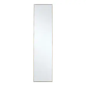 Rose Gold Rectangular Full Length Framed Mirror Freestanding or Wall Floor Mirror Dressing Mirror 150 cm x 40 cm