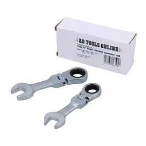 Imperial SAE AF Stubby Flexi Headed Ratchet Spanners Spanner 5/16" - 3/4" 7pc