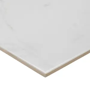 Elegance White Gloss Marble effect Ceramic Floor Tile Sample