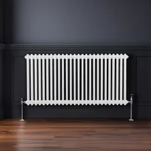 Traditional 2 Column Radiator - 600 x 1192 mm - White