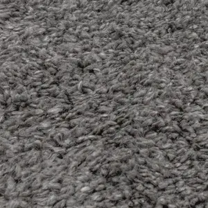 Grey Shaggy Modern Plain Machine Made Rug for Living Room Bedroom and Dining Room-160cm X 230cm